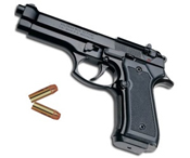 Beretta V92F 9MM PA Blank Firing Guns - Black
