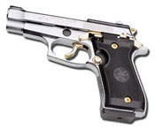 Beretta V85-N/G - 9MM PA Blank Firing Guns-Nickel-Gold