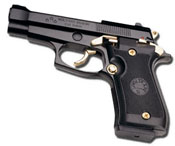 Beretta V85-B/G 9MM PA Blank Firing Guns - Black/Gold