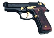 Beretta V92F Compact 9MM PA Blank Firing Guns - Black/Gold