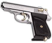 V-PPK 9 MMPA Blank Firing Gun - Nickel/Gold