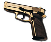 Browning ARAS Compact 9MM PA Blank Firing Gun- Gold