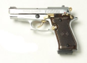 Beretta V85-N/G - 9MM PA Blank Firing Guns-Nickel-Gold