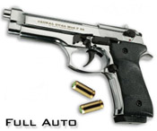 Full Automatic Blank Gun Beretta V92F Jackal 9MM PA Nickel
