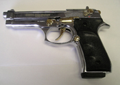 Beretta V92F 9MM PA Blank Firing Guns - Nickel/Gold