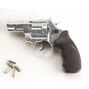 Viper 2.5" Barrel 9mm Blank Firing Gun-Nickel