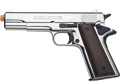 Front Firing 1911 Nickel .45 Government Automatic 9MMPA Blank Firing Pistol