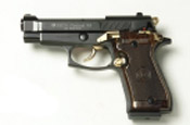 Beretta V85-B/G 9MM PA Blank Firing Guns - Black/Gold